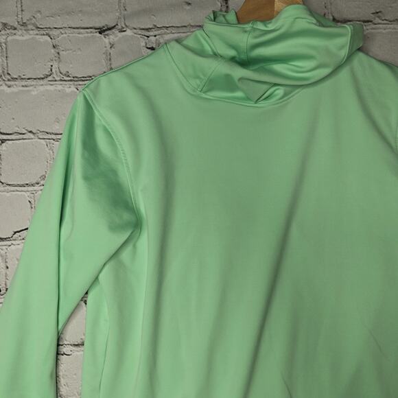 Under Armour Fitted Mint Green Turtleneck Long Sleeve Sweatshirt Size Medium - Picture 4 of 12